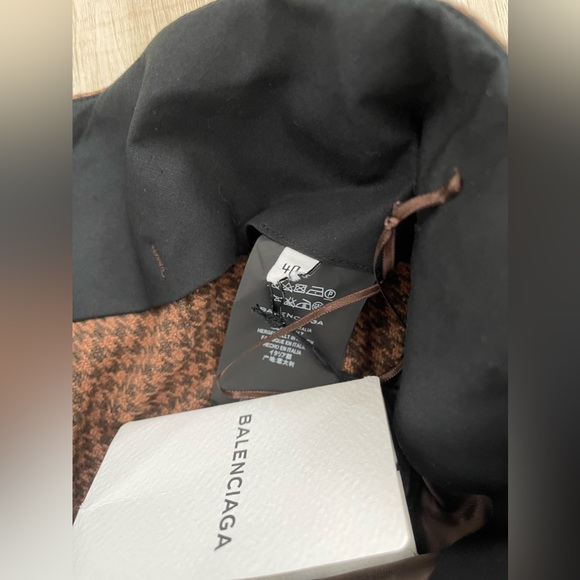 BALENCIAGA Brown houndstooth Trousers 40 Italy - Picture 8 of 9